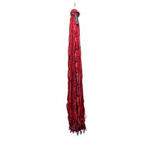 Faded Glory Red Bohemian Scarf Fringed Casual Scarf NWT Women's Size